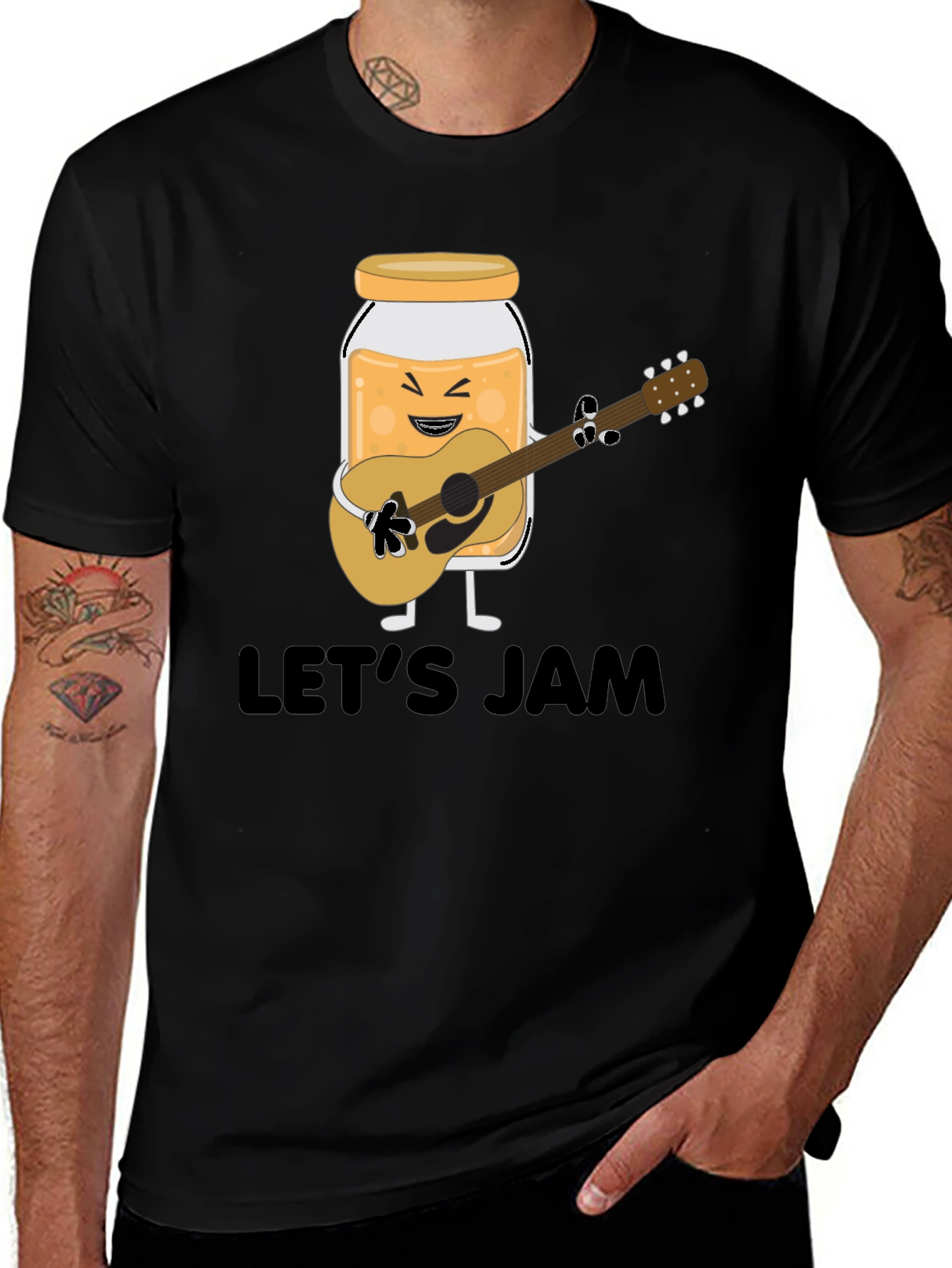 Let's Jam T-Shirt - Musical Jam Jar Graphic Tee