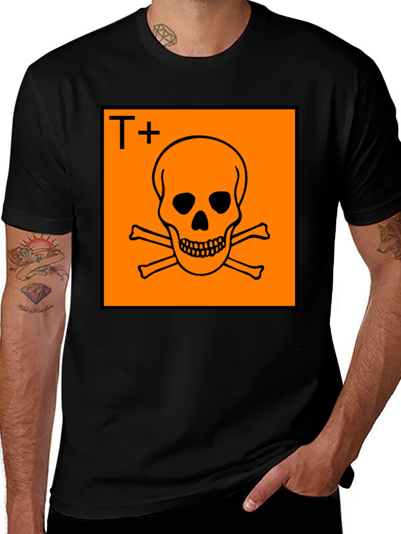 Variant 16 of Toxic Warning Graphic Tee - Danger Skull