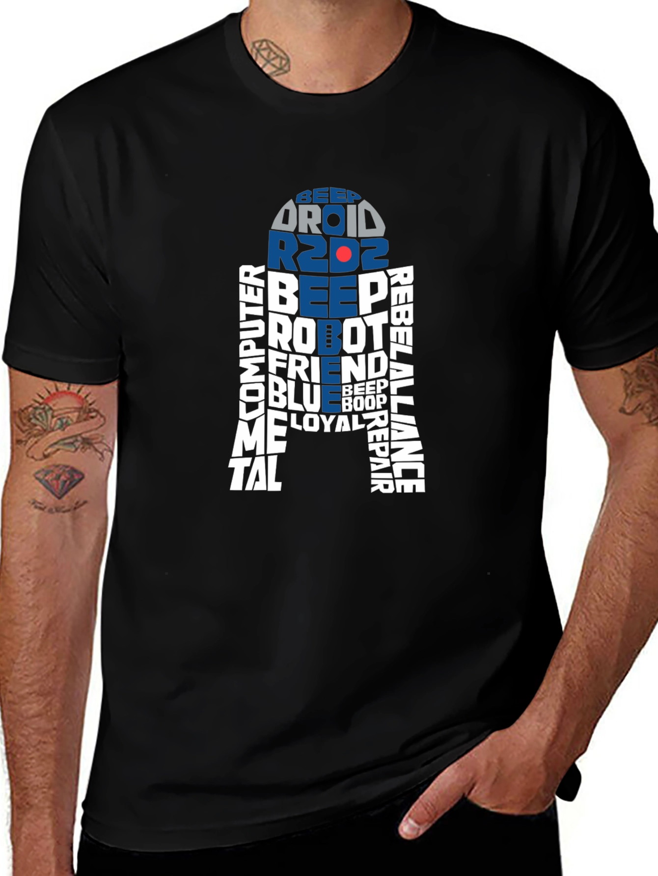 R2-D2 Word Art Graphic Tee - Star Wars Fan Apparel
