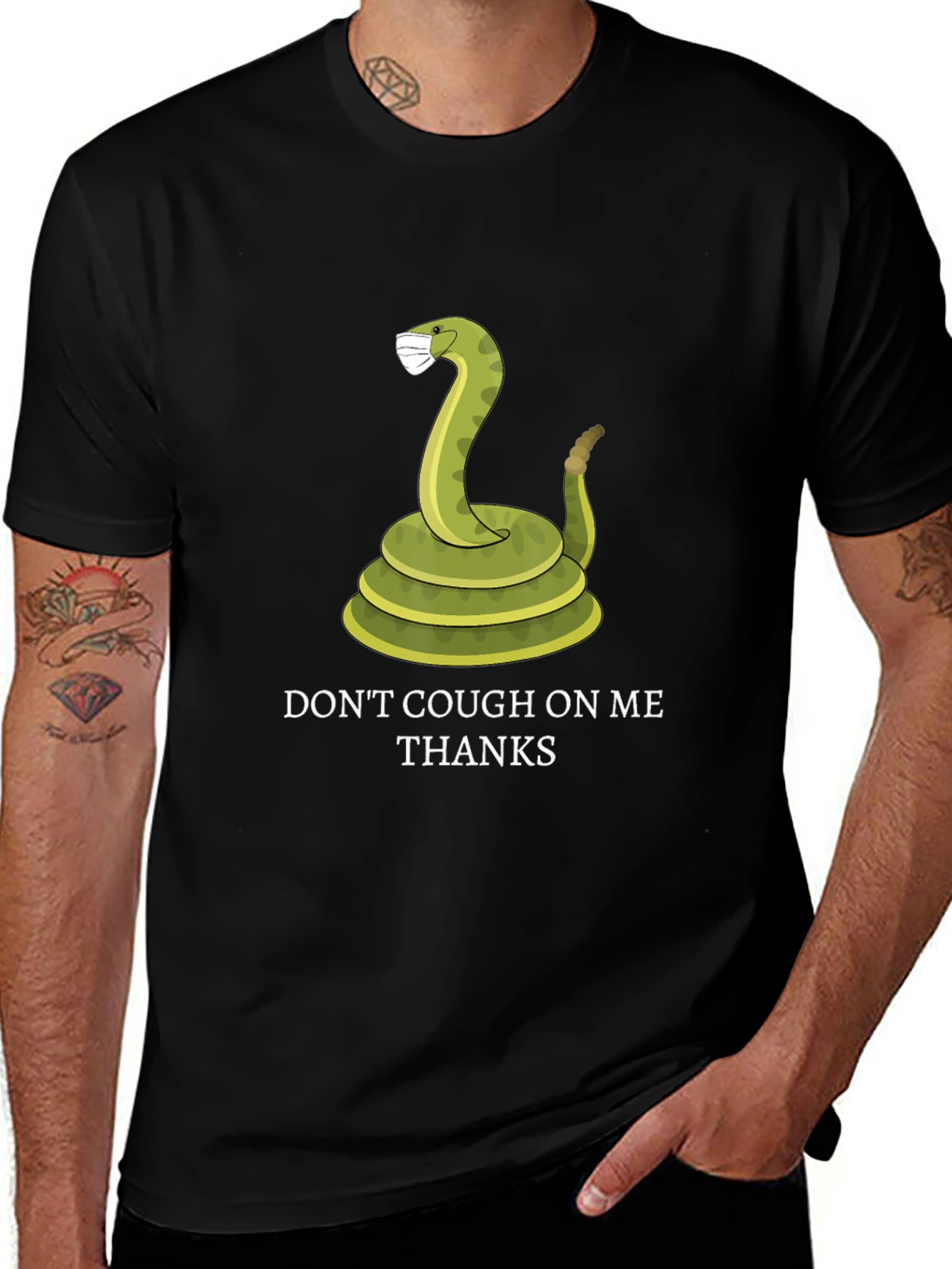 Variant 16 of Don't Cough On Me T-Shirt - Funny Snake Tee