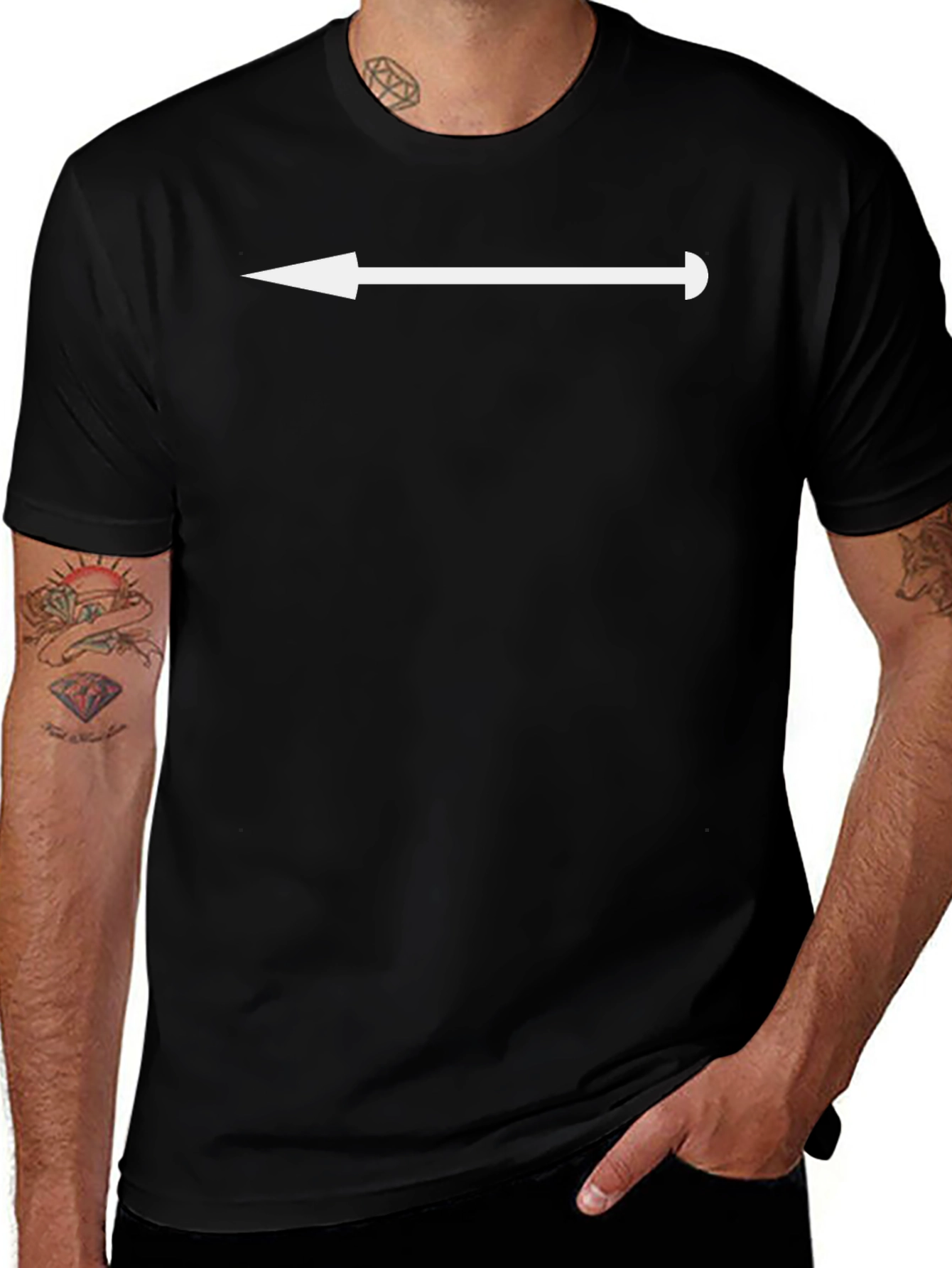 Variant 26 of Arrow Graphic Black T-Shirt - Point the Way!