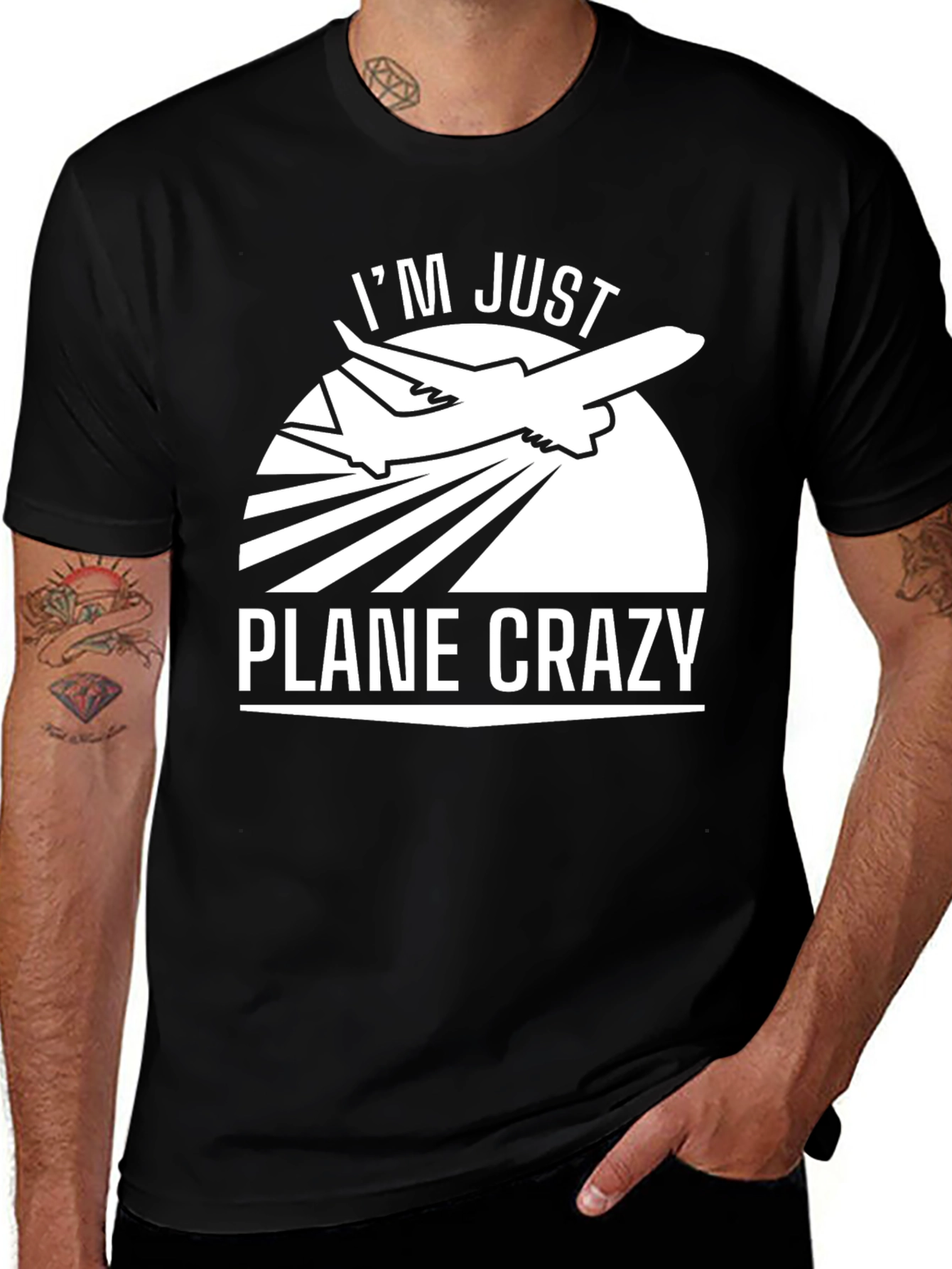 Plane Crazy Graphic Tee - Aviation Lover T-Shirt