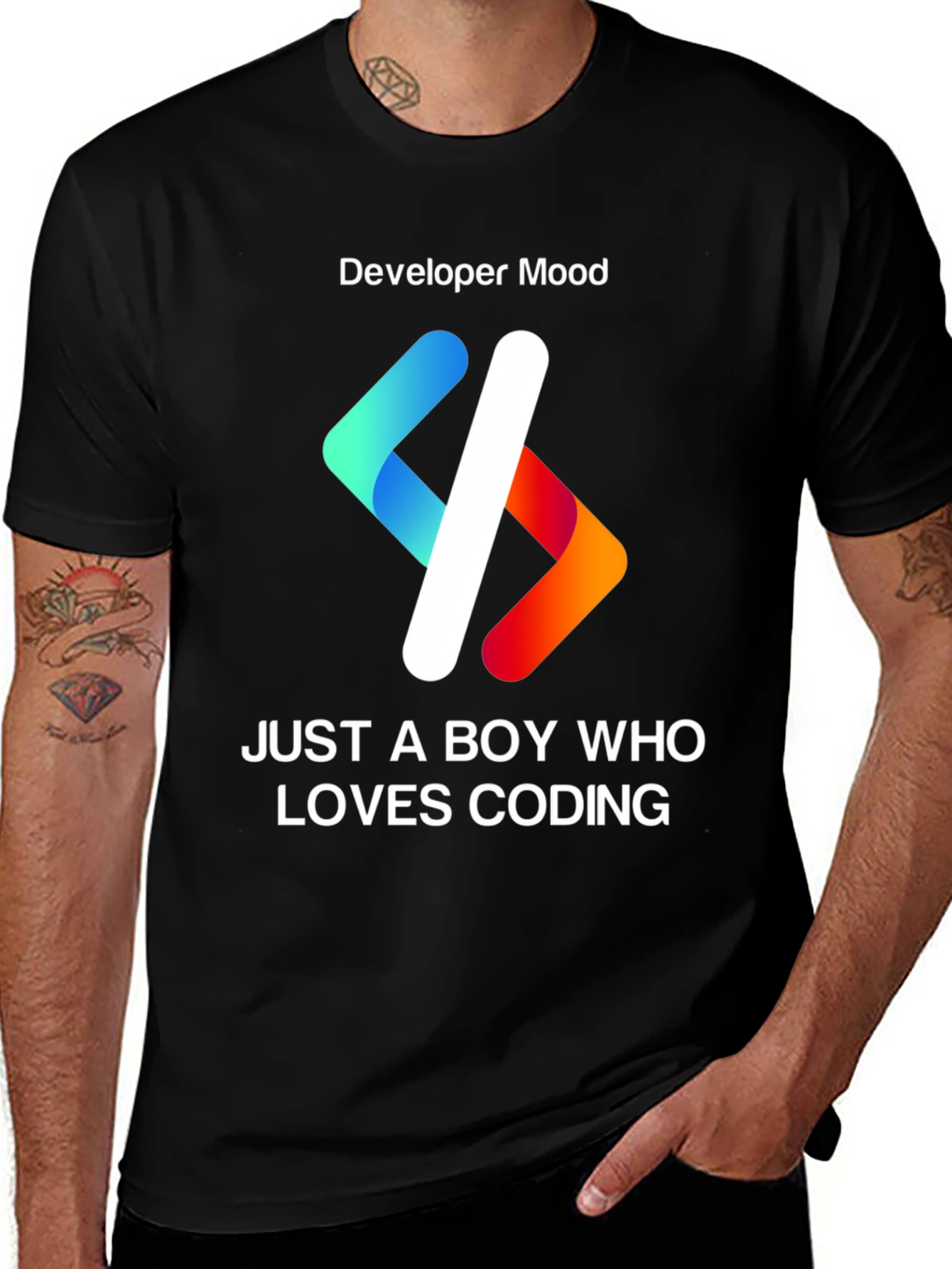 Variant 22 of Developer Mood Coding T-Shirt