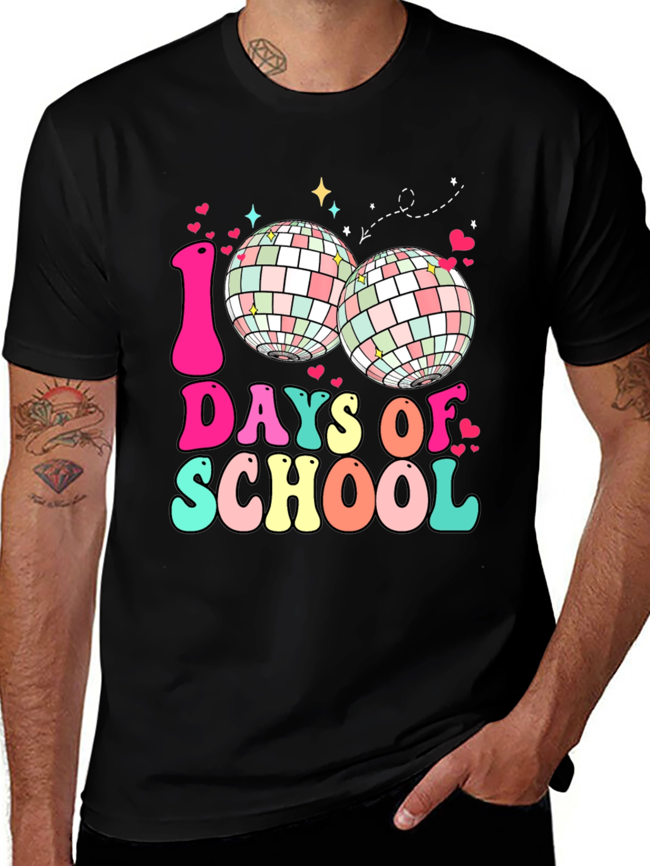 Variant 15 of 100 Days of School Disco Ball T-Shirt