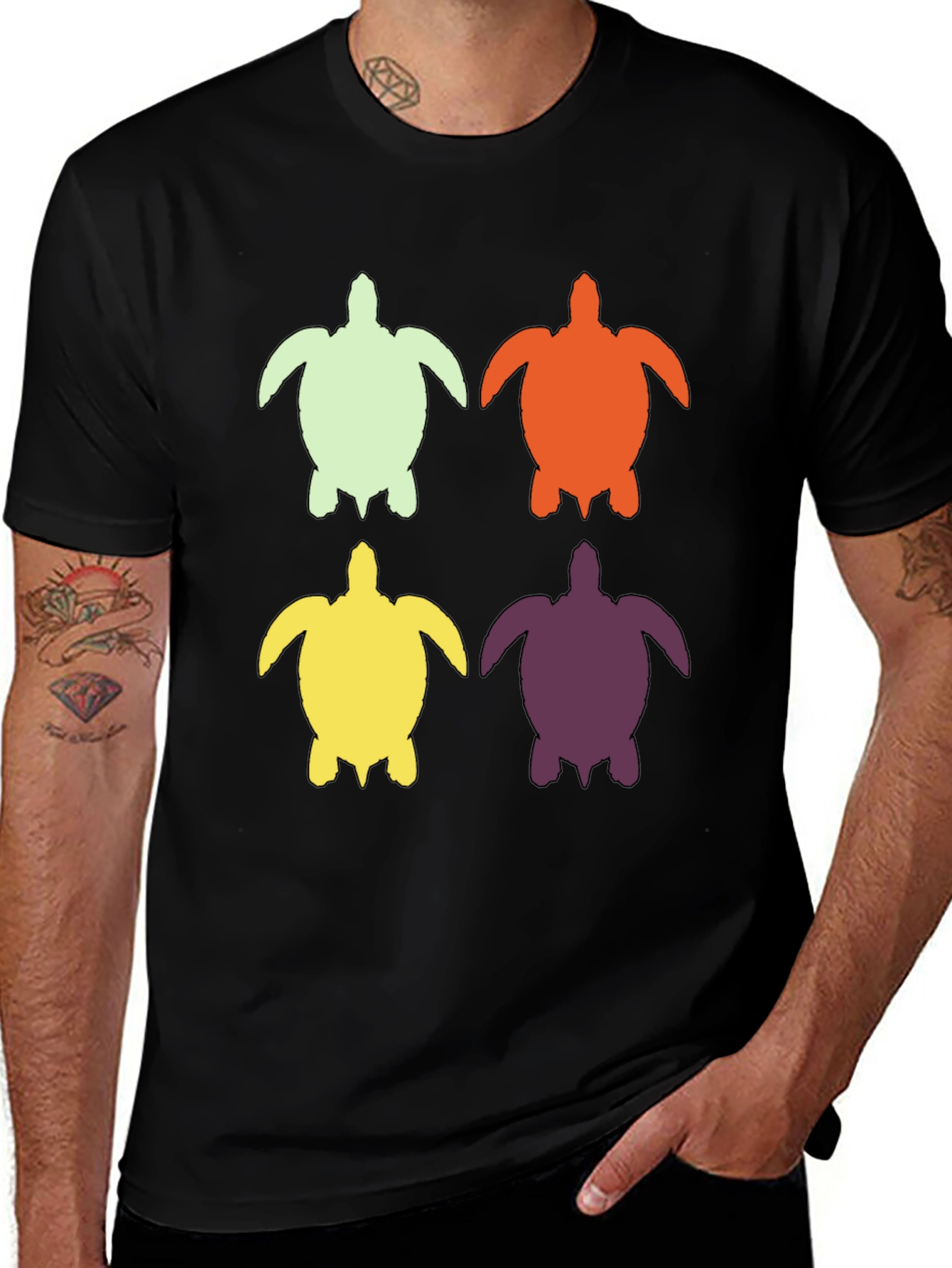 Variant 3 of Sea Turtle Pop Art T-Shirt
