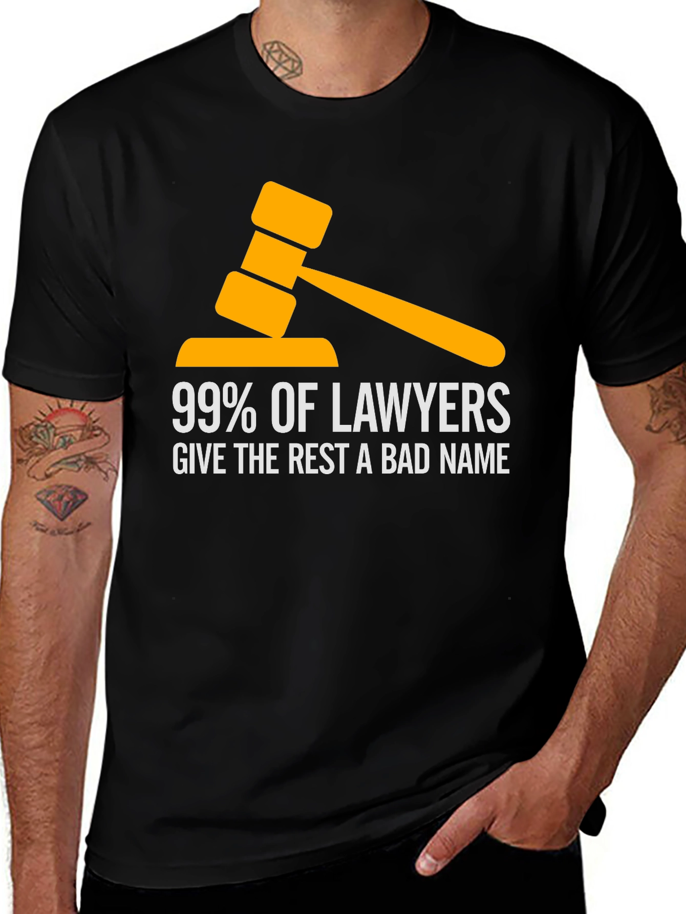 Variant 6 of Lawyer Humor T-Shirt - 99% Give a Bad Name