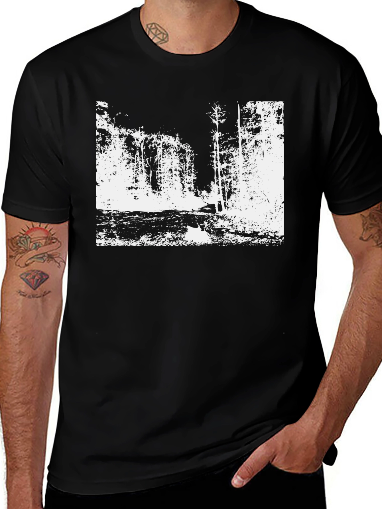 Variant 22 of Monochrome Forest Graphic Tee