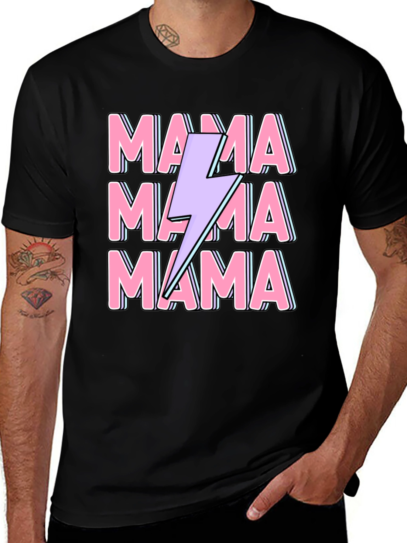 Variant 27 of Mama Lightning Bolt Graphic T-Shirt