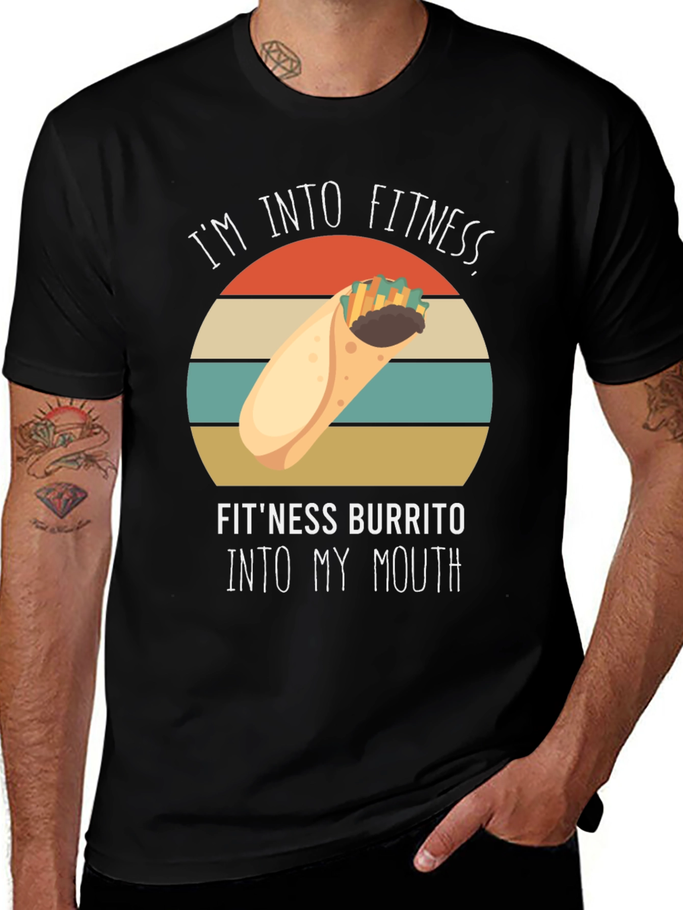 Variant 17 of Fitness Burrito T-Shirt - Funny Workout Tee