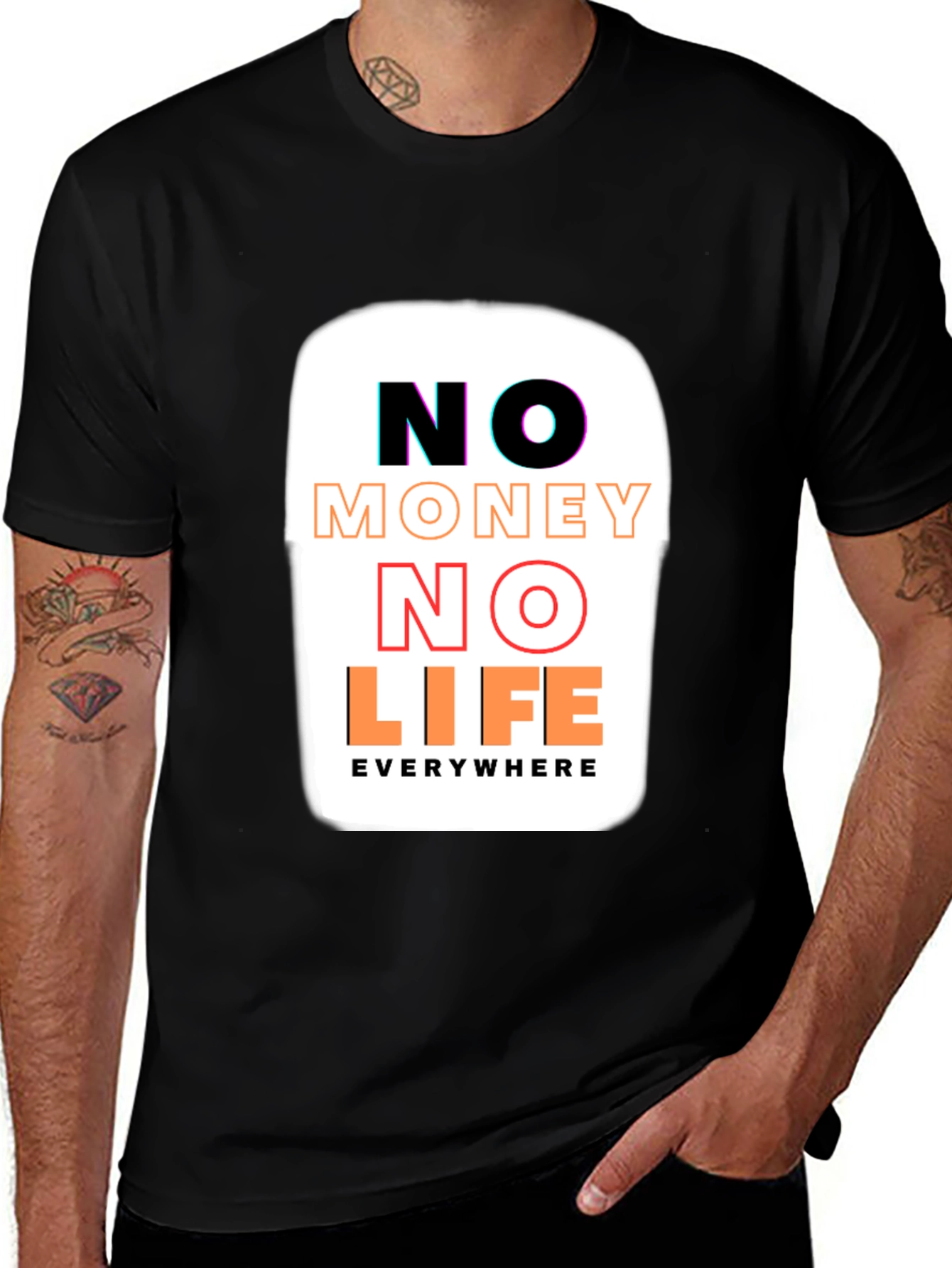 Variant 21 of No Money No Life Graphic Tee - Streetwear Style