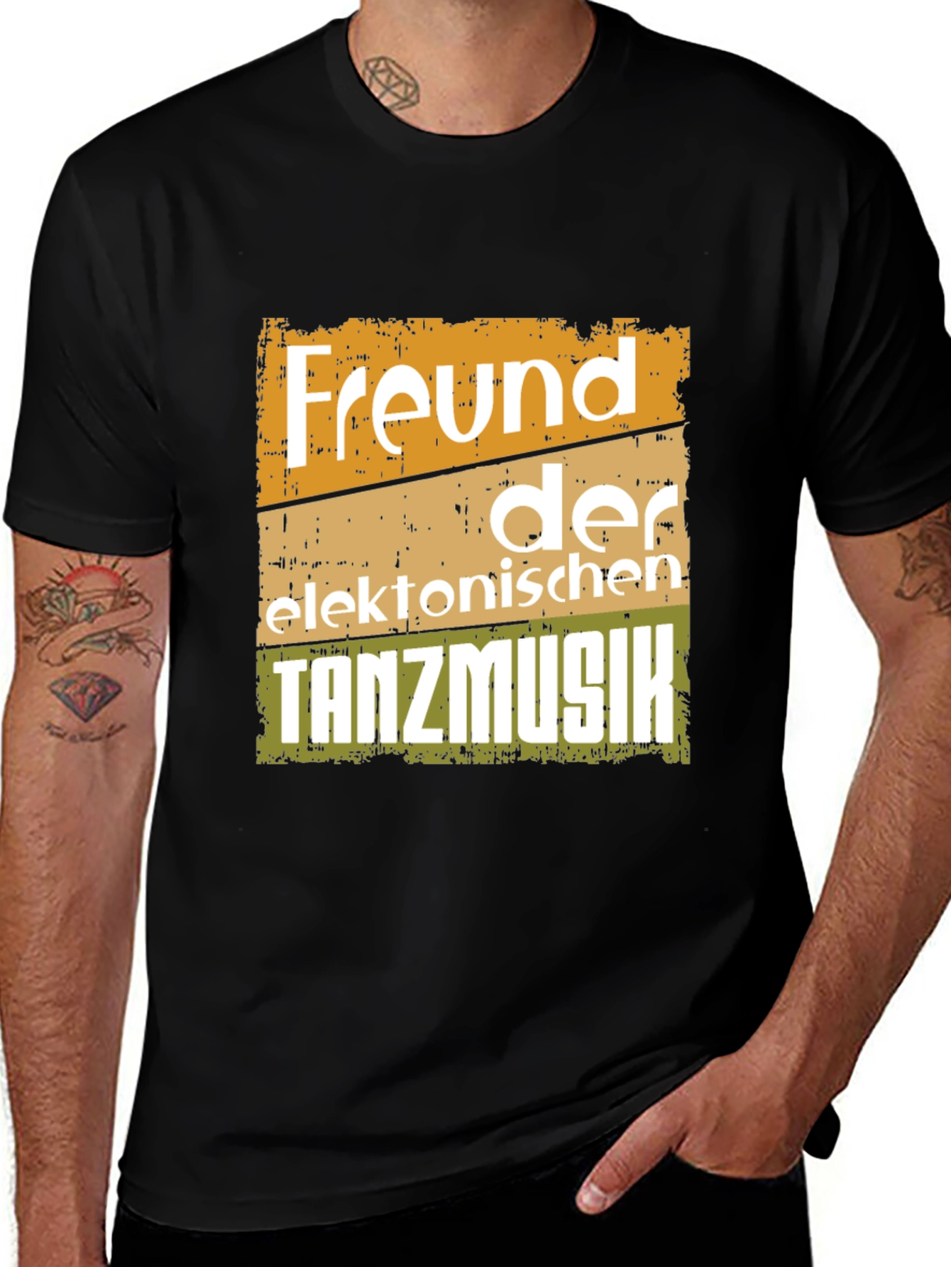 Variant 9 of Freund der elektronischen Tanzmusik Black T-Shirt