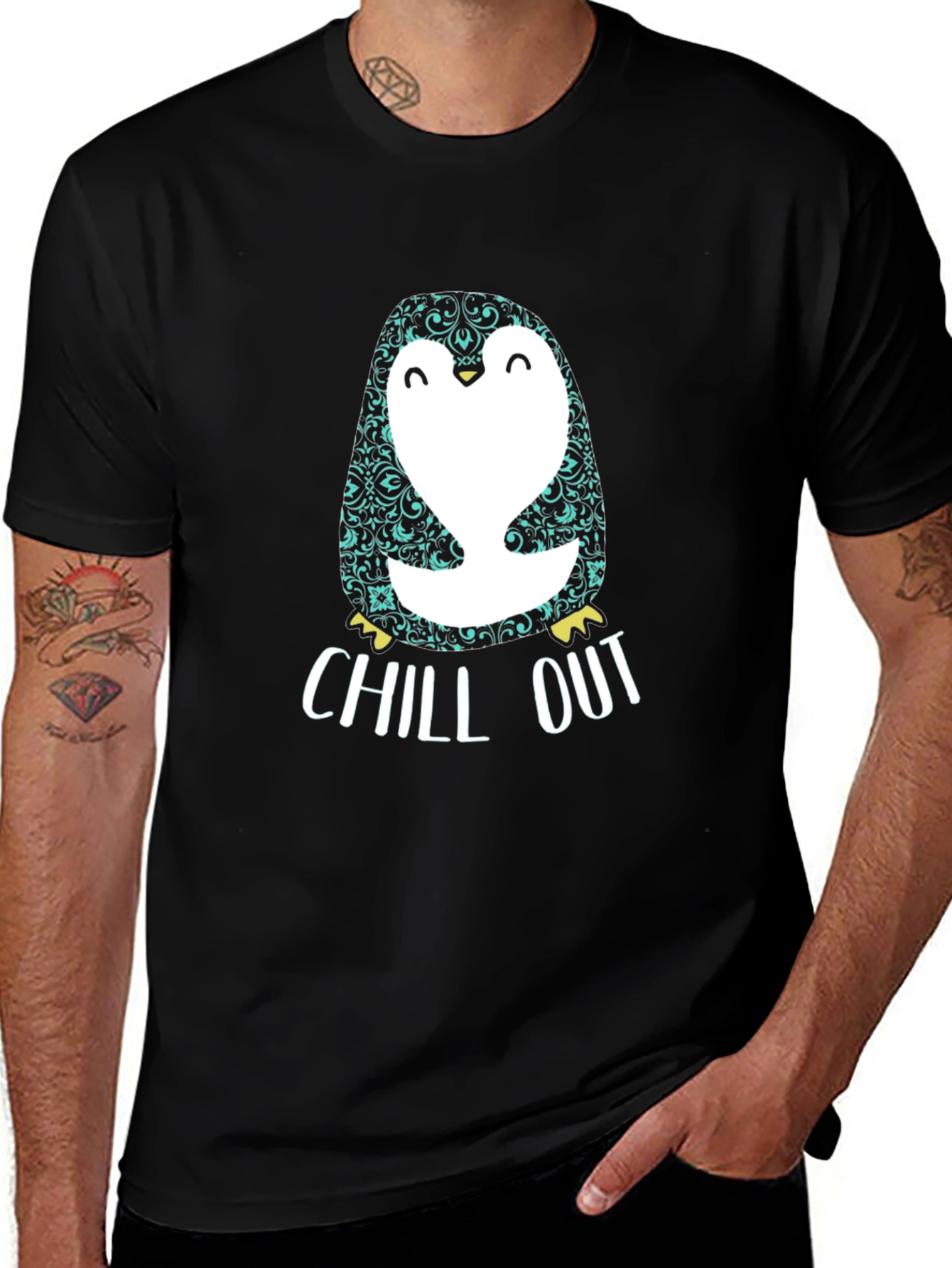Chill Out Penguin Graphic Tee