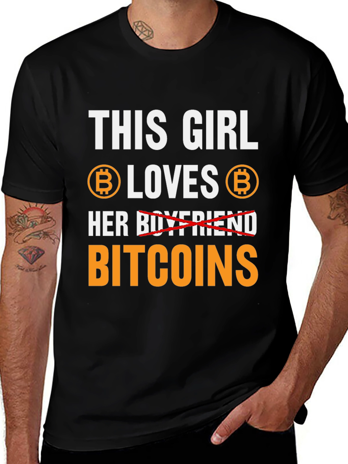 This Girl Loves Bitcoins T-Shirt Crypto HODL