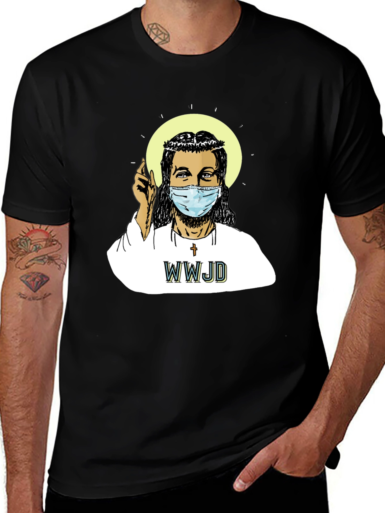 WWJD Masked Jesus T-Shirt - What Would Jesus Do?