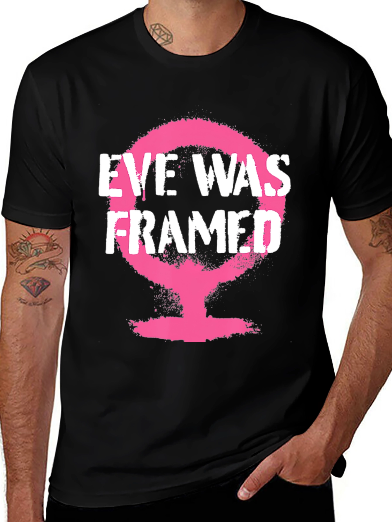 Variant 11 of Eve Was Framed Graphic Tee - Feminist Statement Shirt