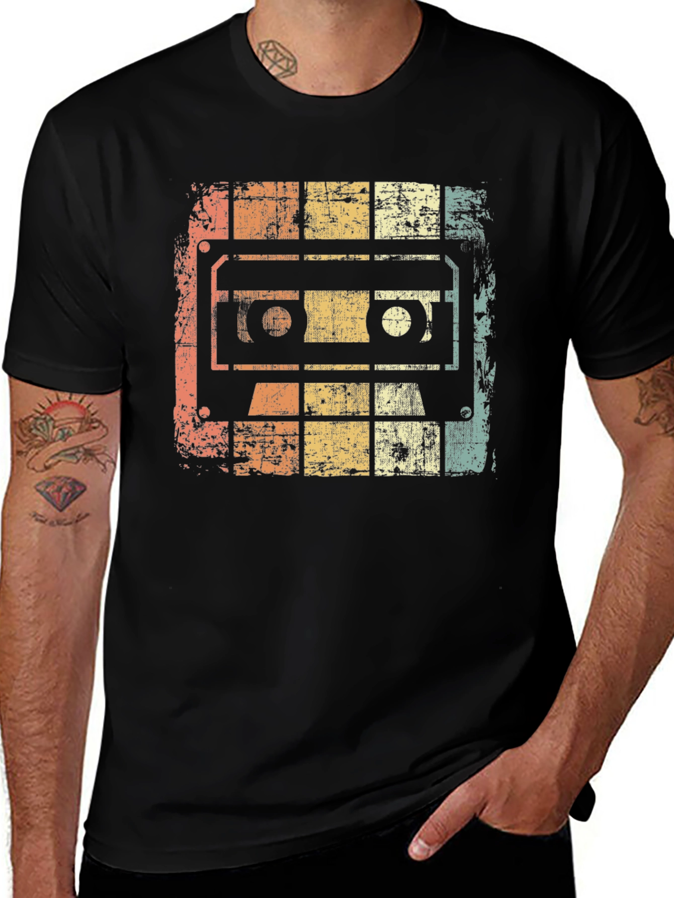 Variant 6 of Retro Cassette Tape Graphic T-Shirt