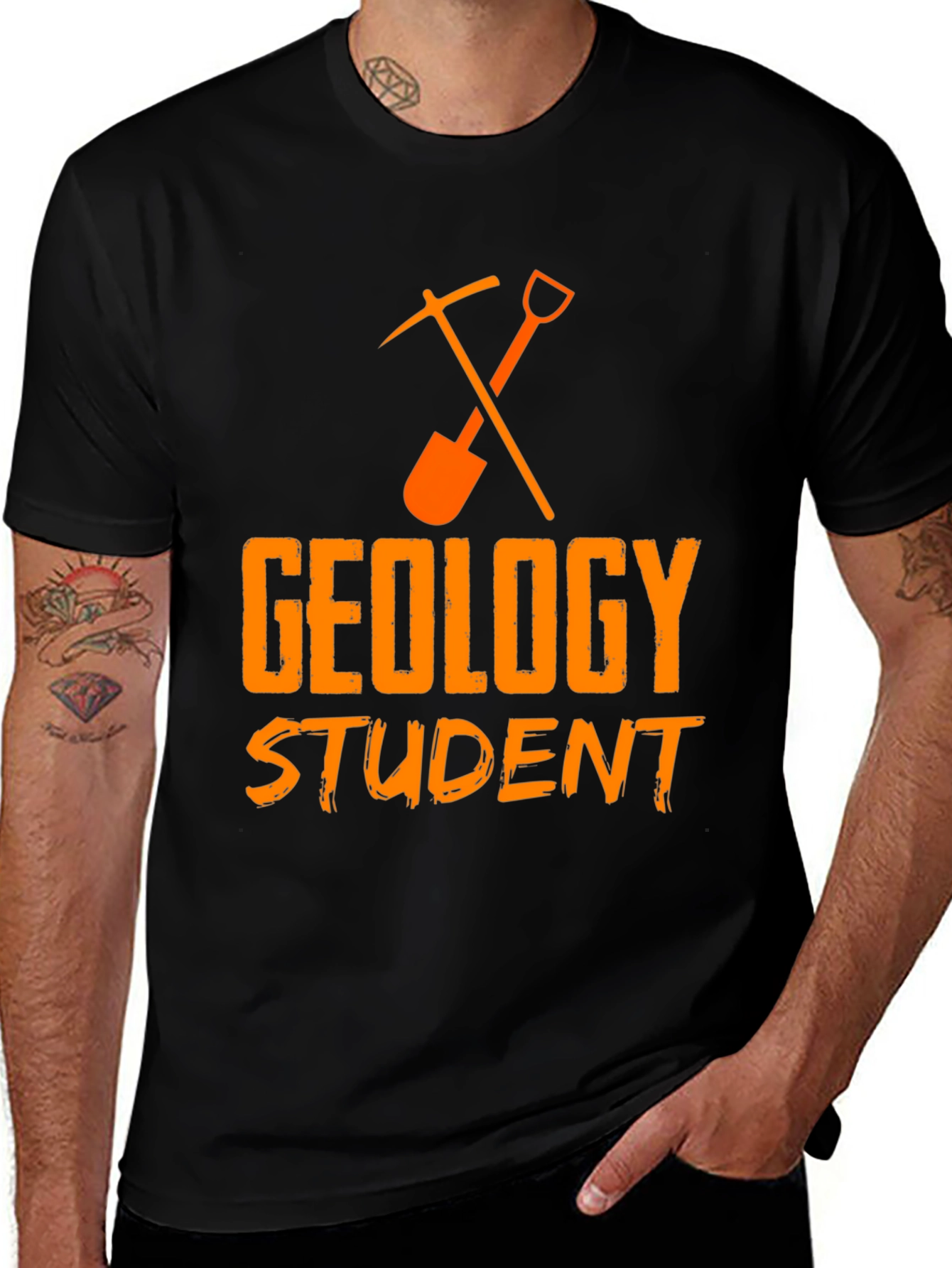 Variant 27 of Geology Student T-Shirt - Black Cotton Tee