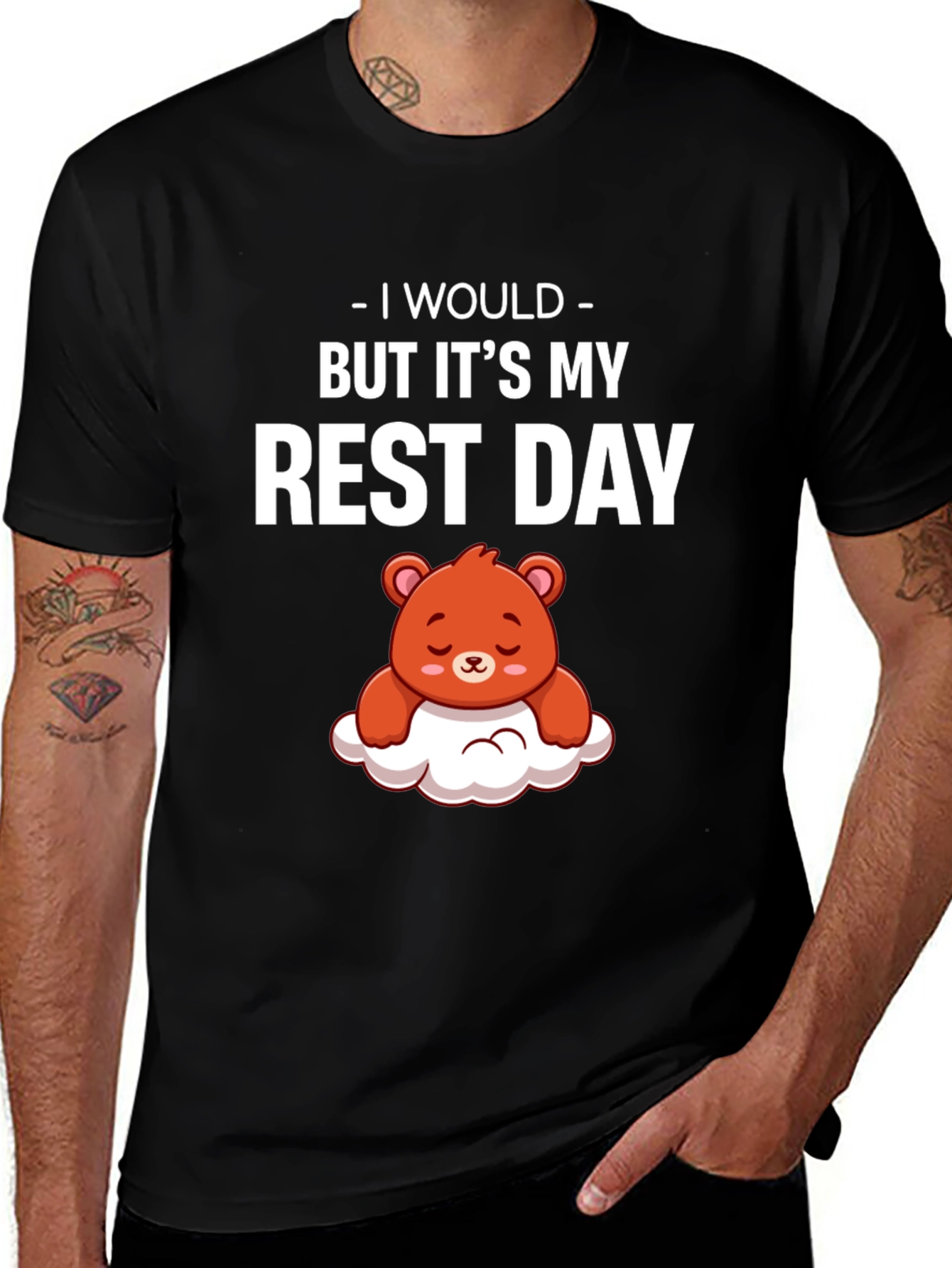 Variant 21 of Rest Day T-Shirt - Cute Bear Graphic
