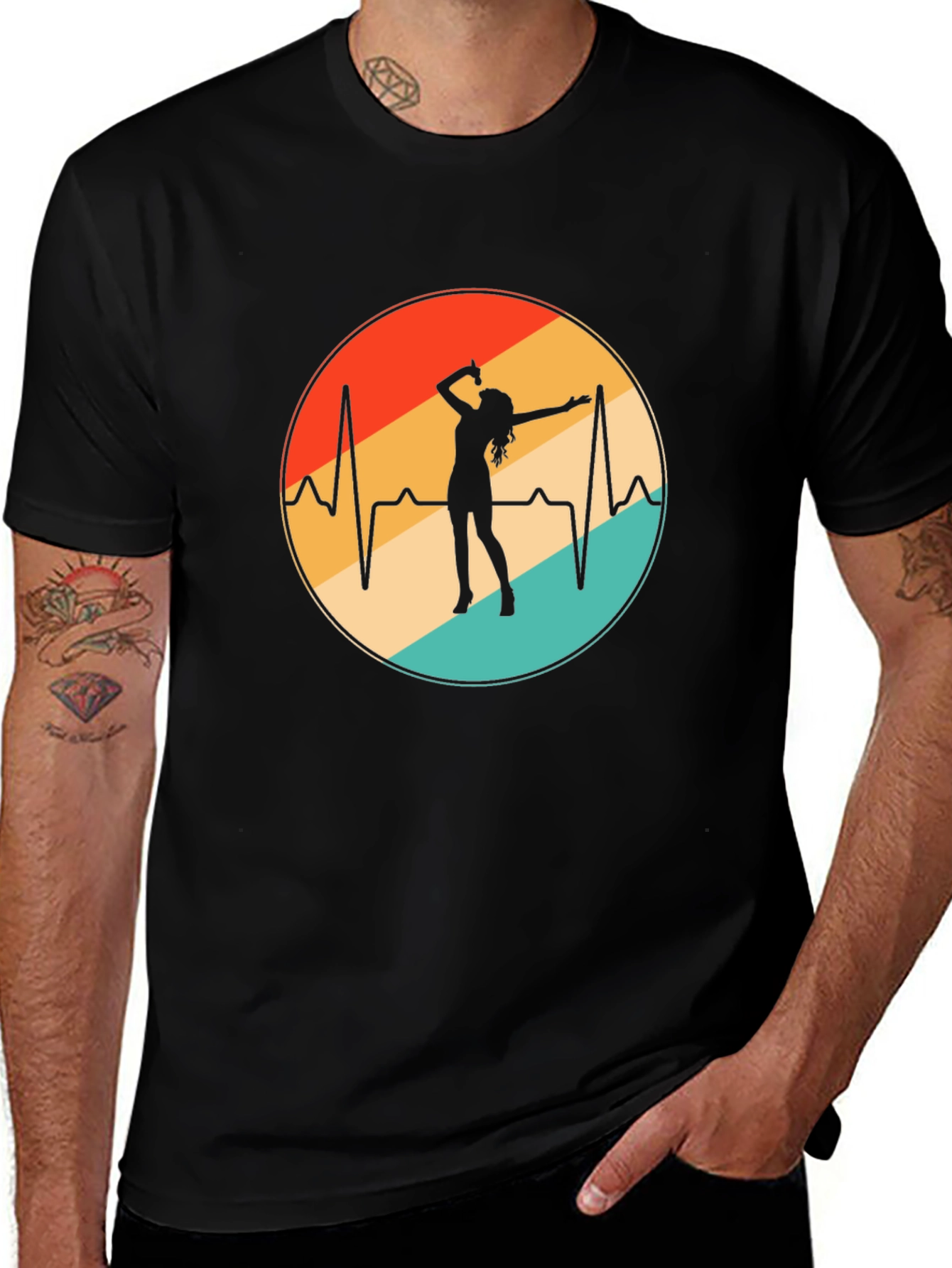 Variant 20 of Singer Heartbeat T-Shirt - Black Tee