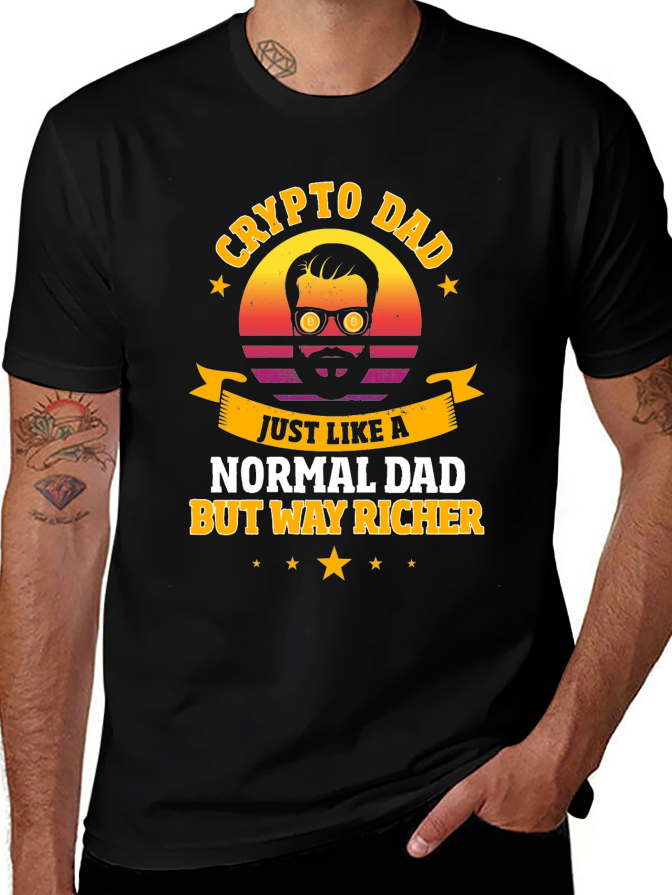 Crypto Dad T-Shirt - Just Like A Normal Dad But Way Richer