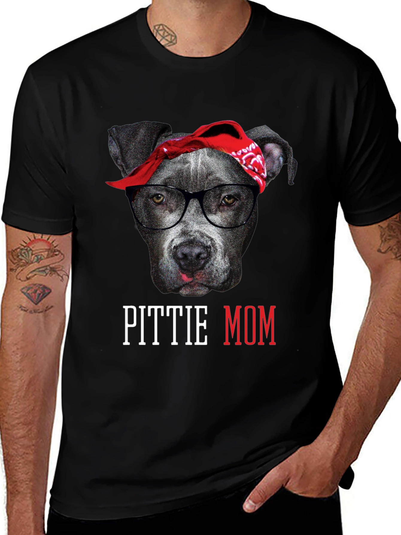 Variant 9 of Pittie Mom T-Shirt - Dog Lover Tee