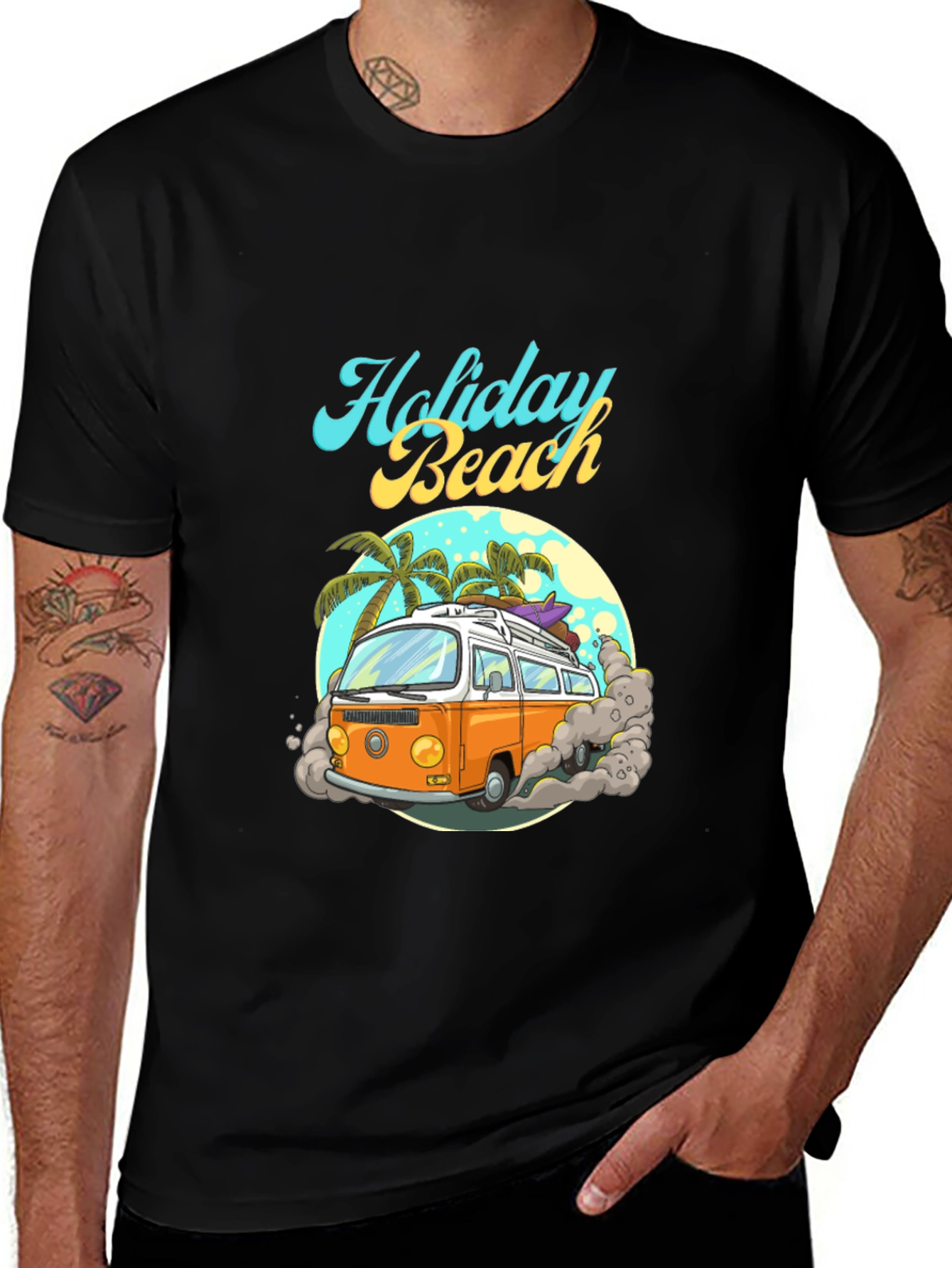 Variant 9 of Holiday Beach Van Graphic Tee