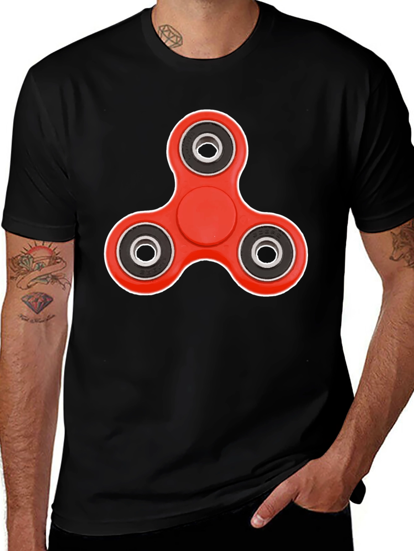 Variant 3 of Fidget Spinner Graphic Tee - Trendy Casual Wear