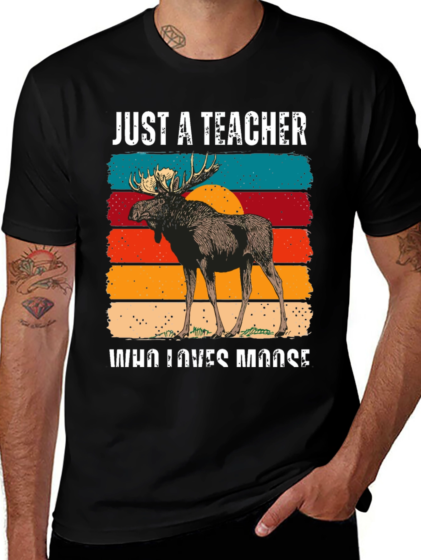 Variant 15 of Just A Teacher Who Loves Moose T-Shirt