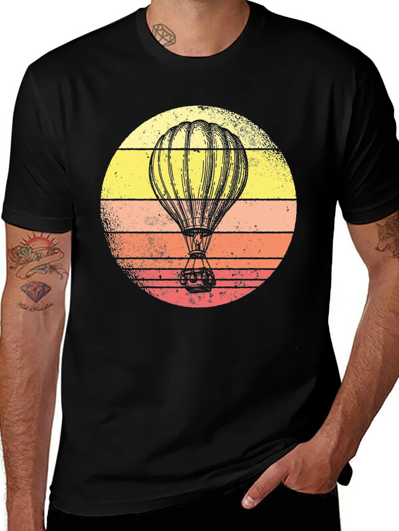 Variant 15 of Retro Hot Air Balloon T-Shirt