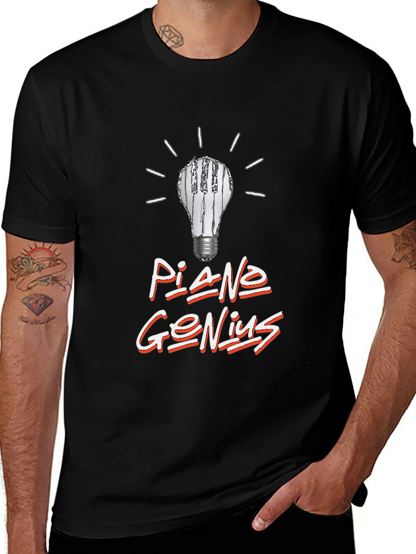 Variant 2 of Piano Genius T-Shirt - Unique Musician Apparel