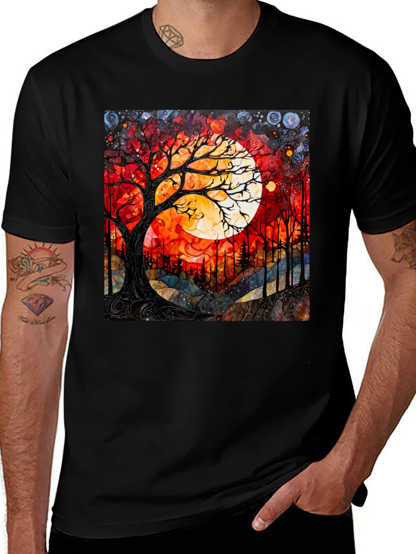 Variant 25 of Moonlit Tree Graphic T-Shirt