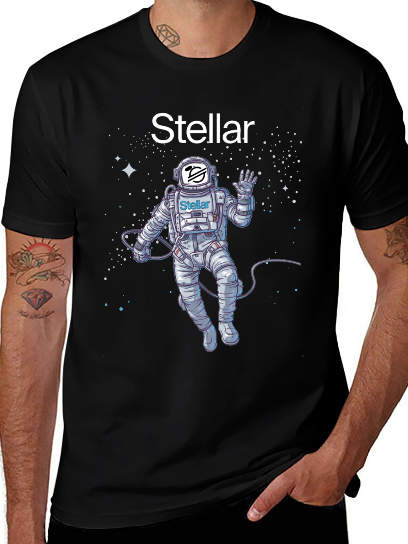 Stellar Astronaut T-Shirt - Space Crypto Tee