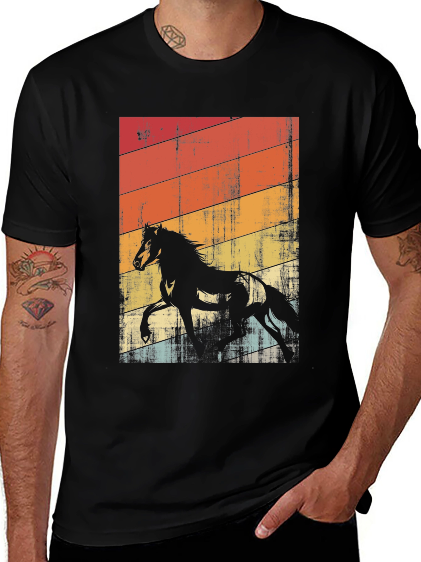 Variant 3 of Retro Horse Graphic Tee - Vintage Style T-Shirt