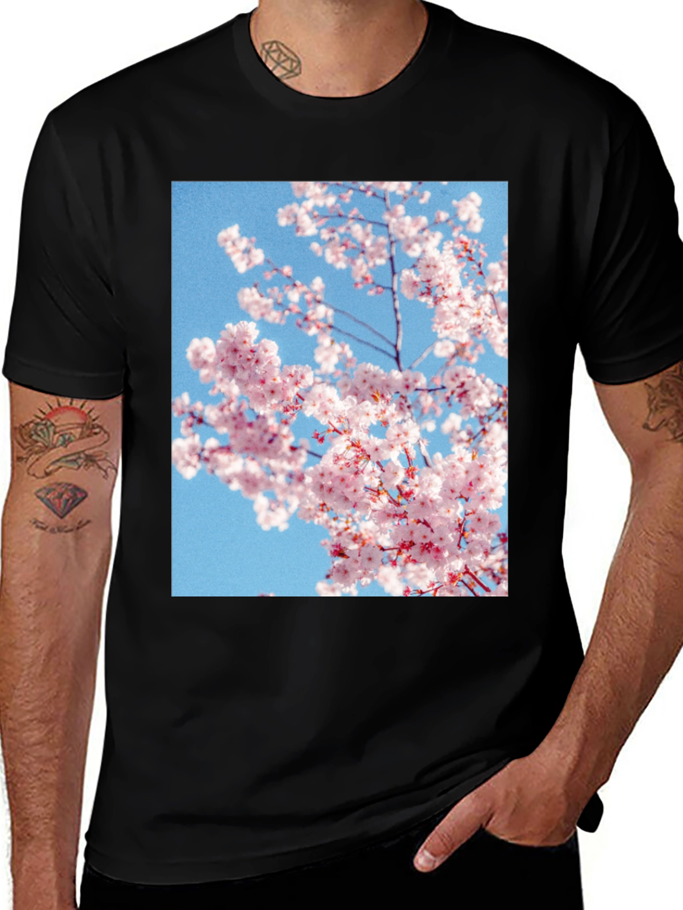 Variant 20 of Sakura Blossom T-Shirt - Classic Crew Neck