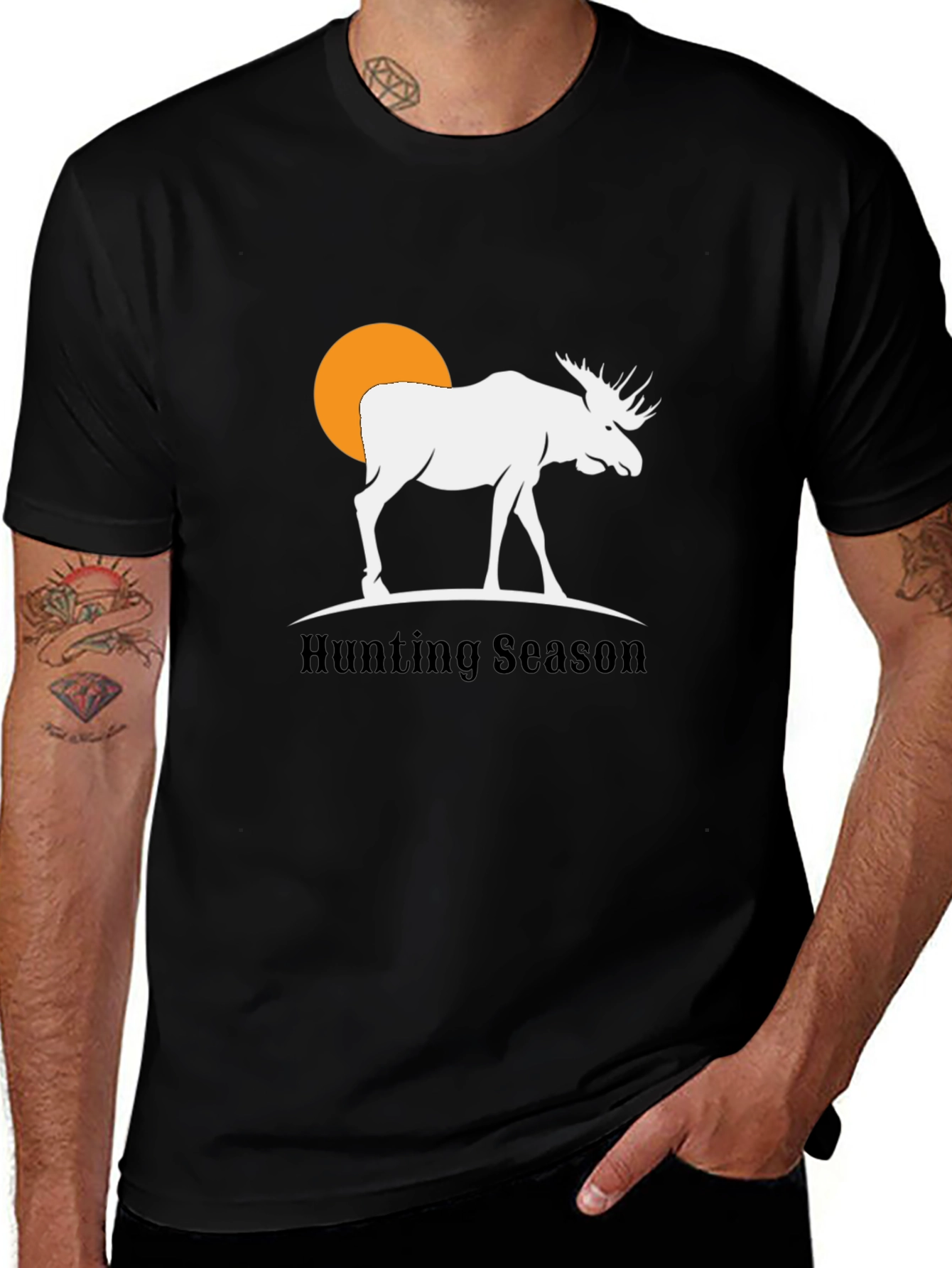 Variant 23 of Hunting Season Moose Graphic T-Shirt