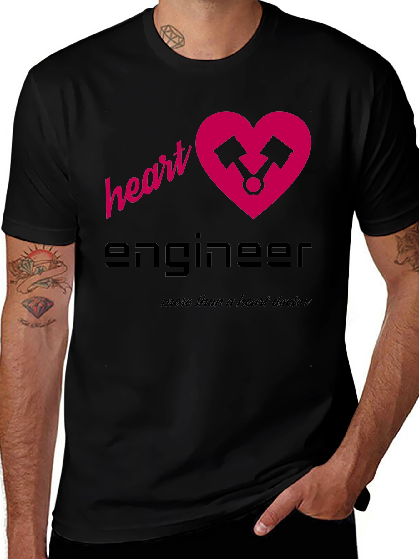Variant 13 of Heart Engineer Graphic T-Shirt