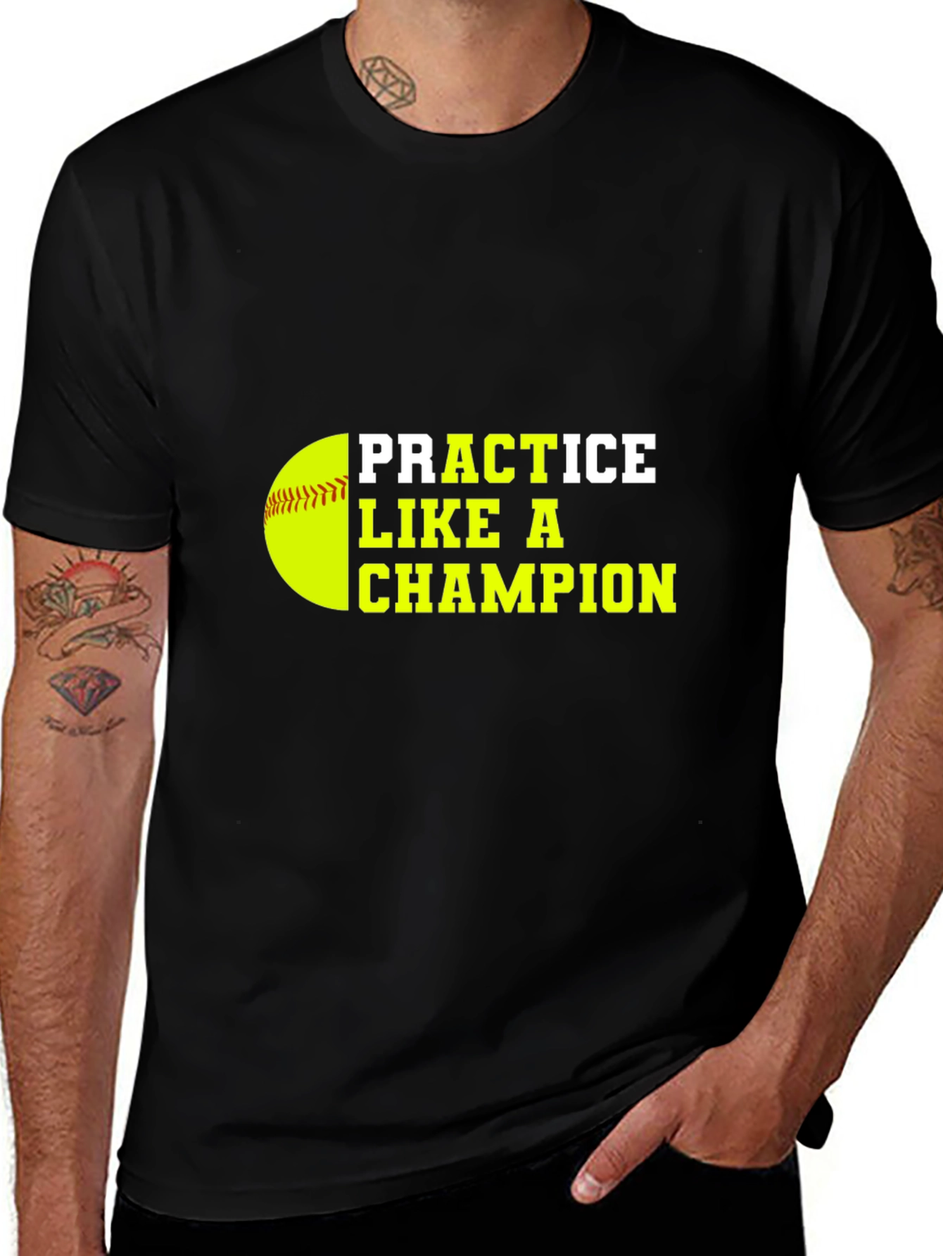 Variant 23 of Practice Like a Champion Black T-Shirt