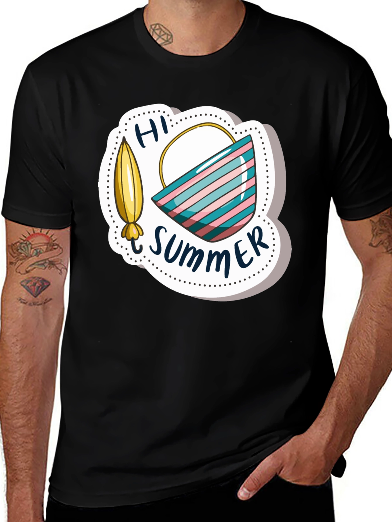 Variant 24 of Hi Summer Graphic Tee - Black
