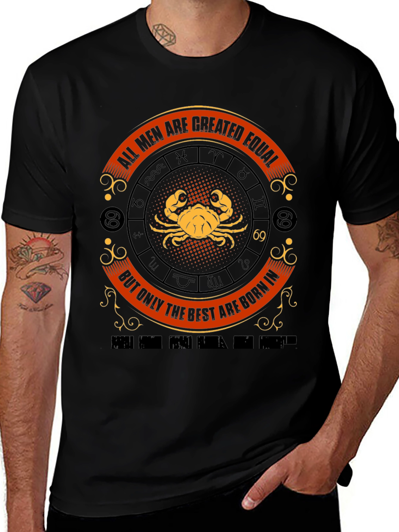 Cancer Zodiac T-Shirt - All Men Are Created Equal