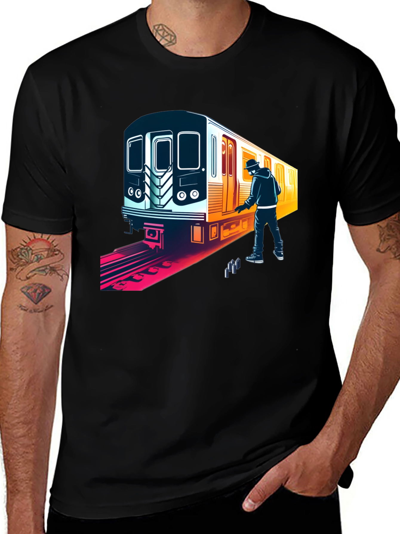 Variant 13 of Subway Graffiti T-Shirt - Street Art Tee