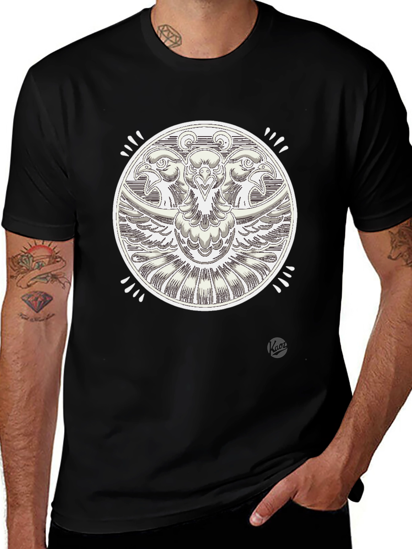 Variant 14 of Three Headed Bird T-Shirt - Unique Graphic Tee