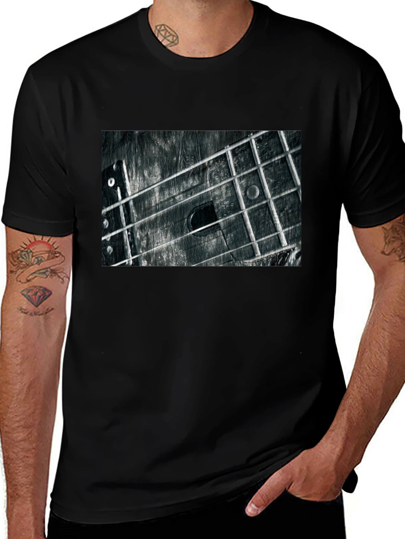 Variant 5 of Guitar Neck T-Shirt - Music Lover Tee