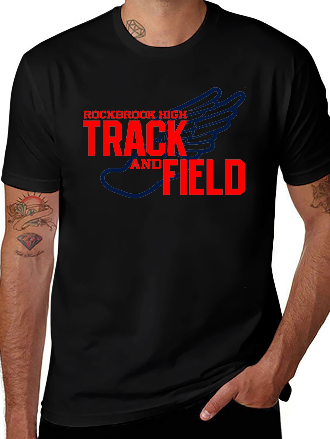 Variant 21 of Rockbrook High Track and Field Black T-Shirt
