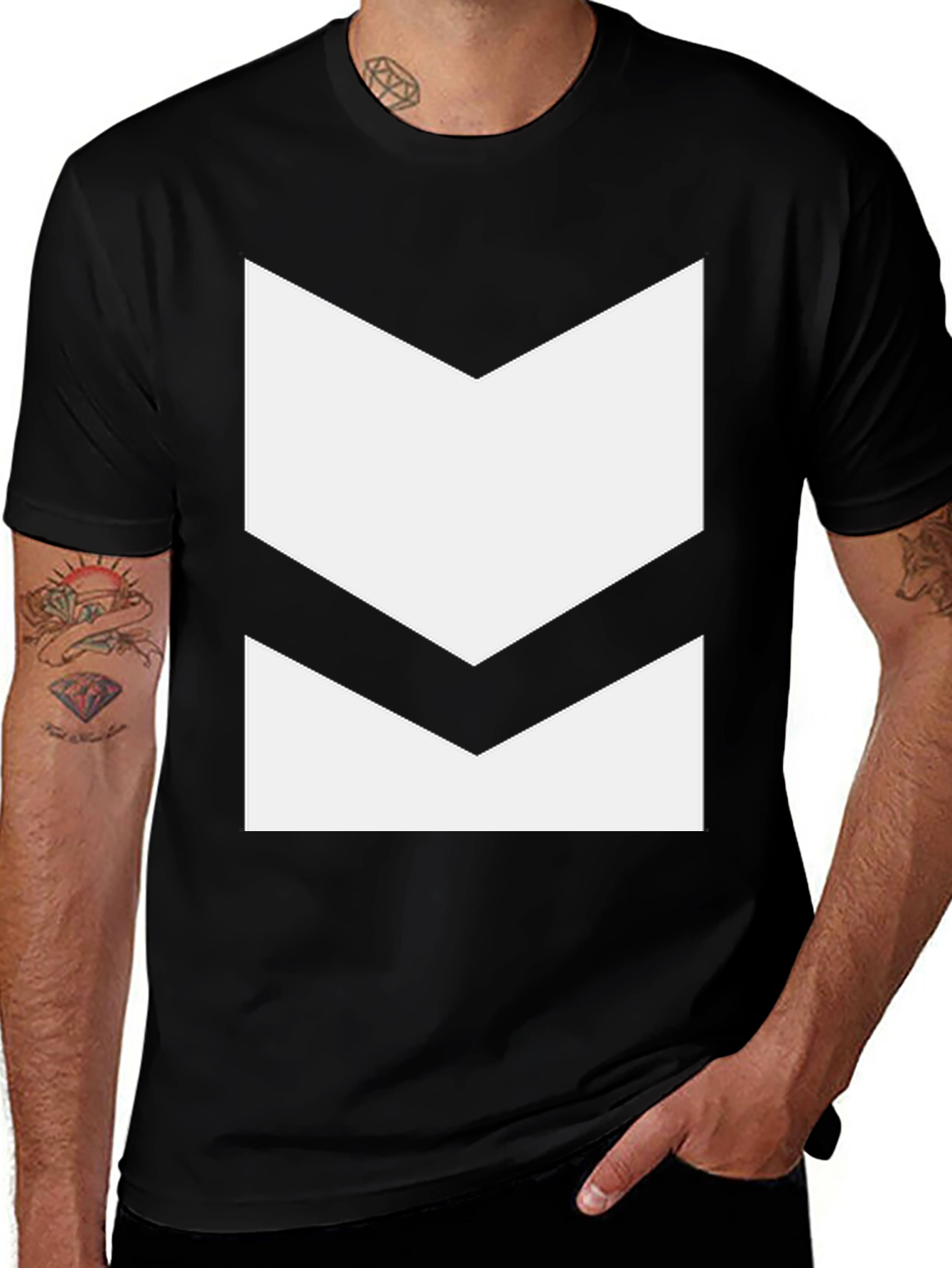 Variant 17 of Geometric Tee: Modern Minimalist Design