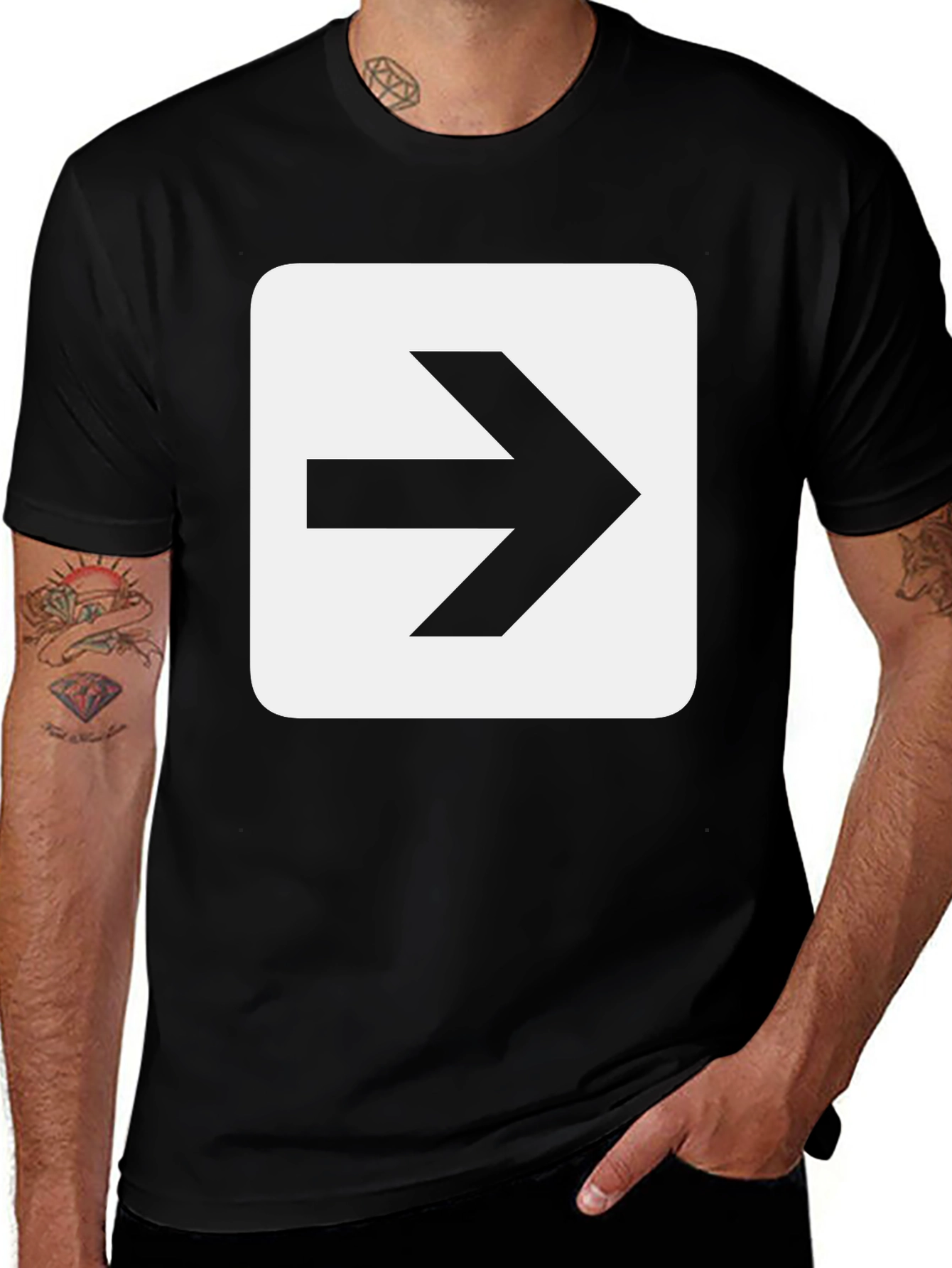 Variant 27 of Arrow Graphic Black T-Shirt