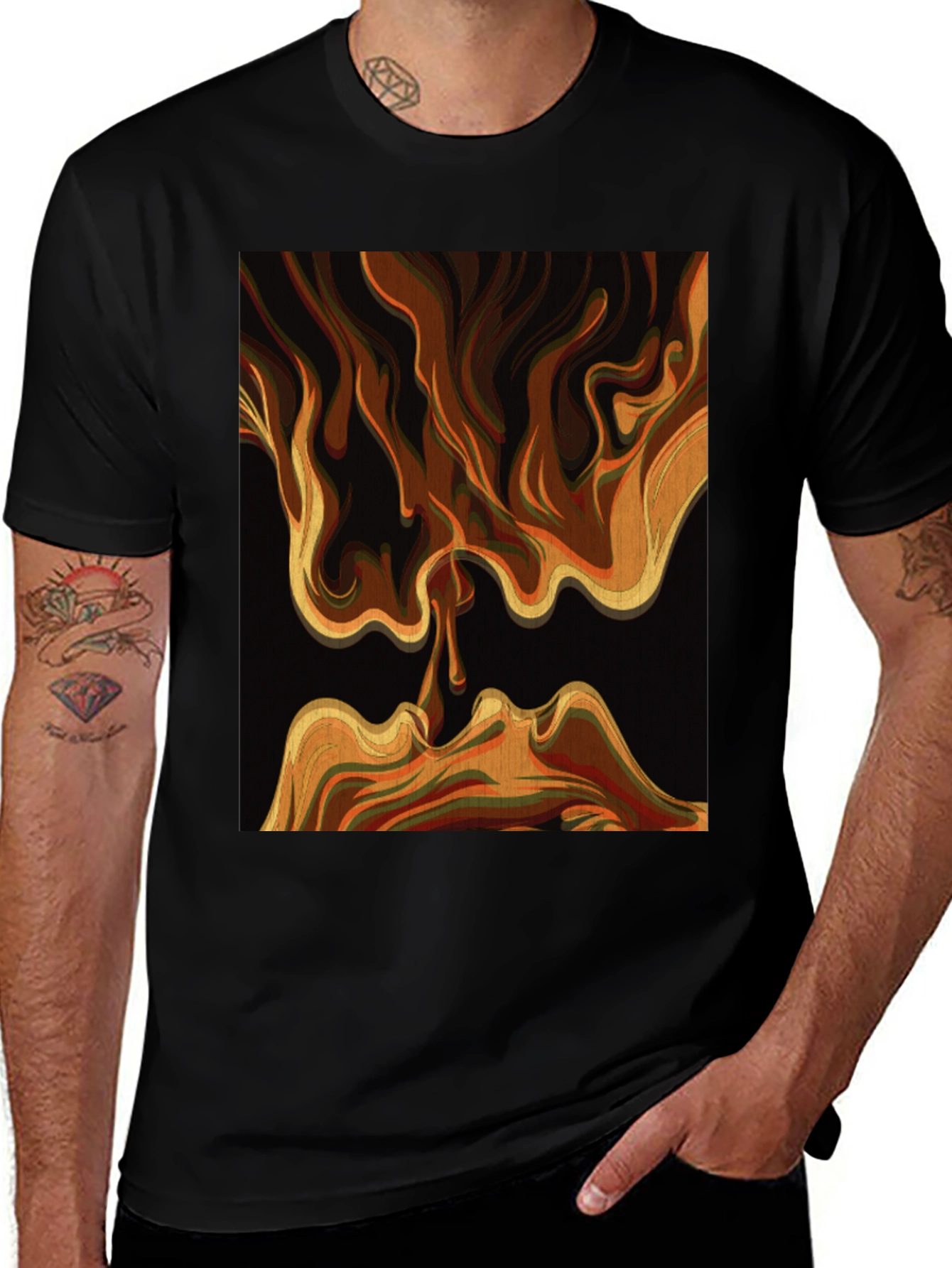 Variant 19 of Abstract Faces Graphic Tee - Modern Art Shirt