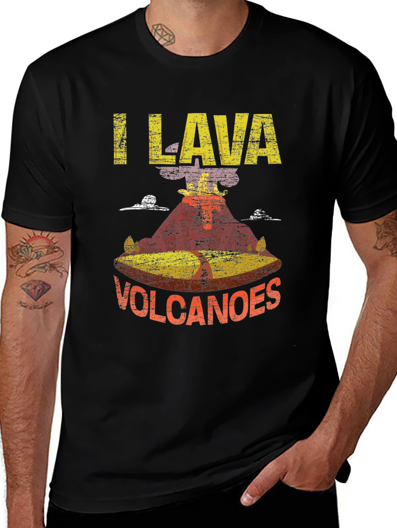 Variant 19 of I Lava Volcanoes Graphic T-Shirt - Novelty Volcano Tee