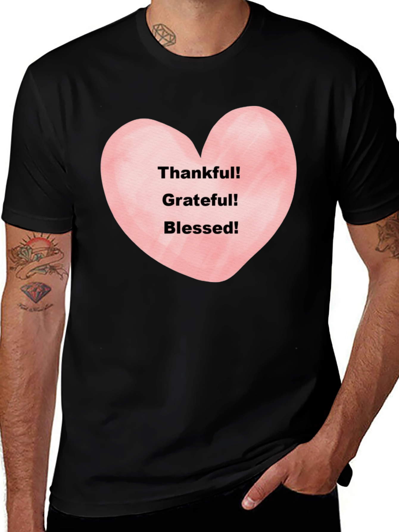 Variant 15 of Thankful Grateful Blessed Heart T-Shirt