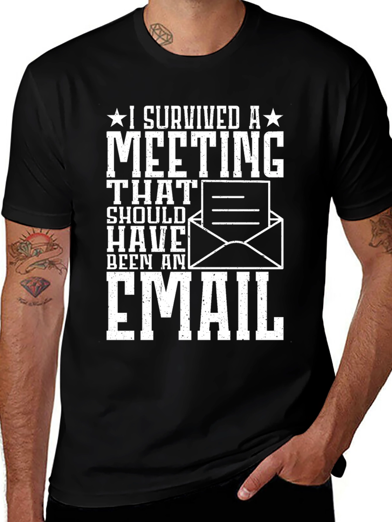 Variant 24 of I Survived a Meeting T-Shirt