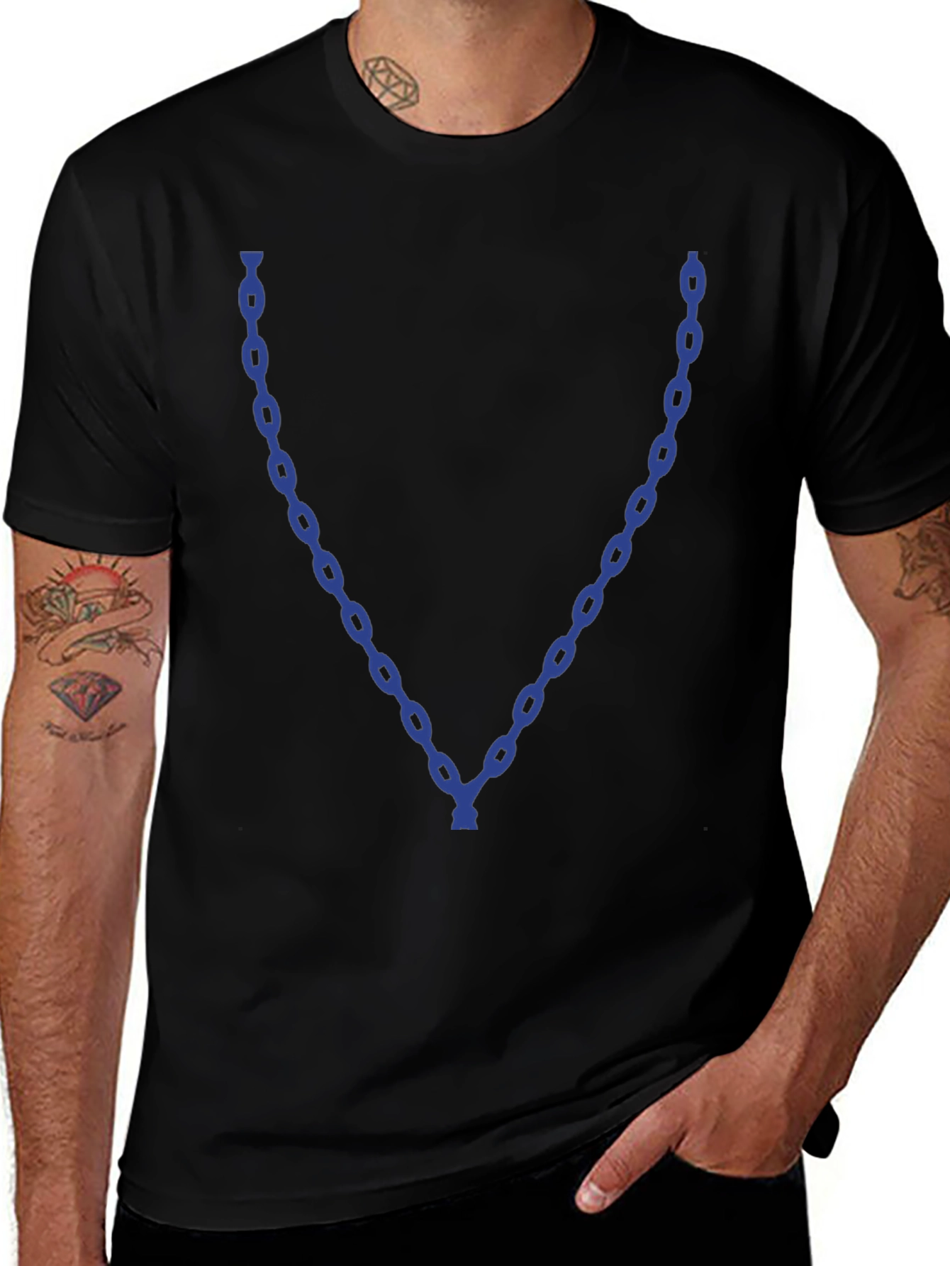 Variant 11 of Chain Graphic Black T-Shirt